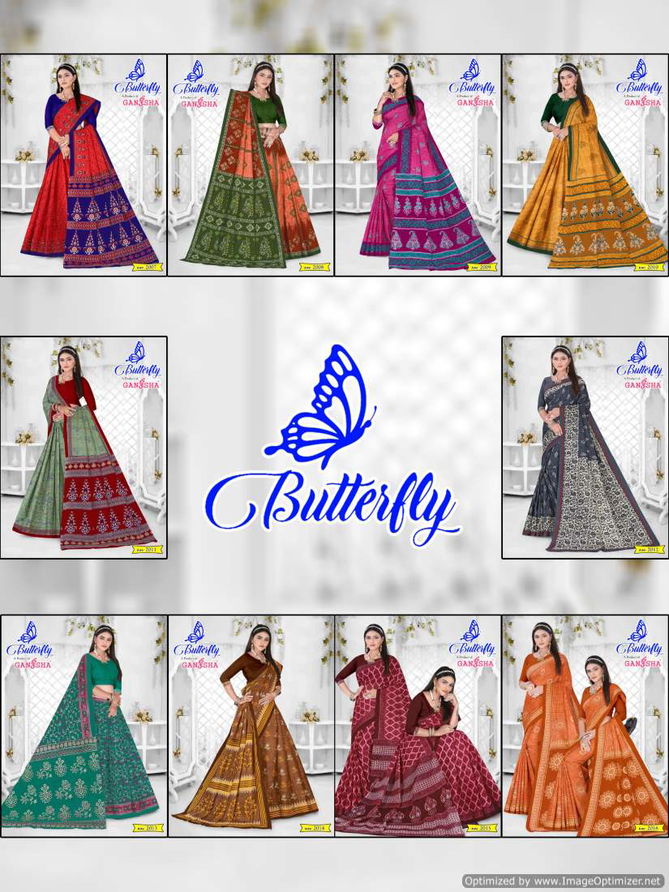 Butterfly Vol 2 By Ganesha Daily Wear Cotton Printed Saree Wholesale Market In Surat